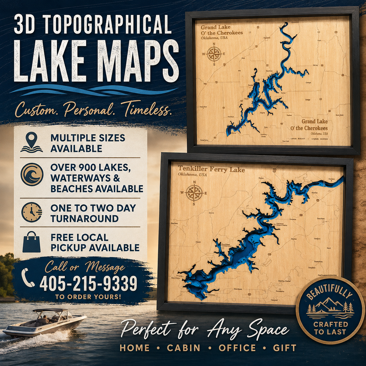 3D Topographical Lake Maps